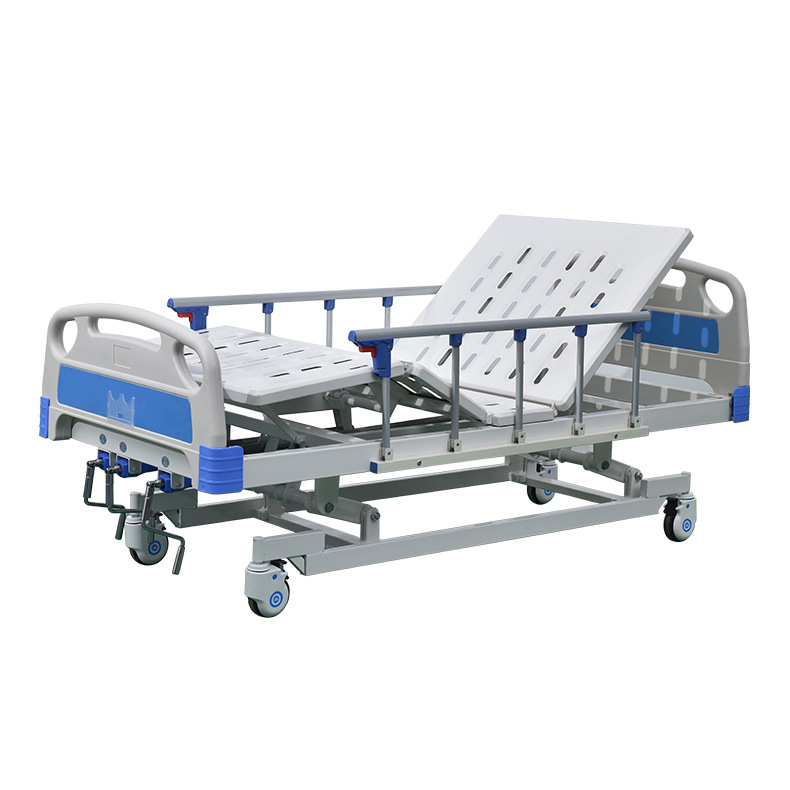 Cama de hospital con manivela manual de 3 funciones