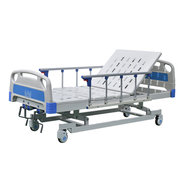 Cama de hospital con manivela manual de 3 funciones